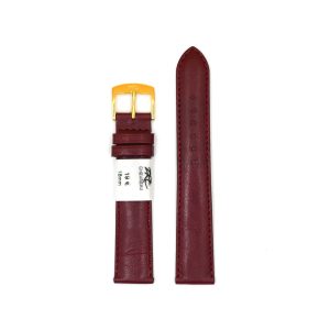 Bracelet de Montre en cuir chevreau Aubergine - 18 mm - ZRC