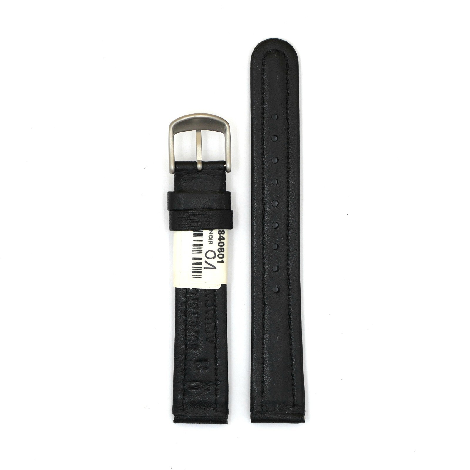 Bracelet de Montre en cuir vachette Noir - 18 mm - ZRC – Image 2
