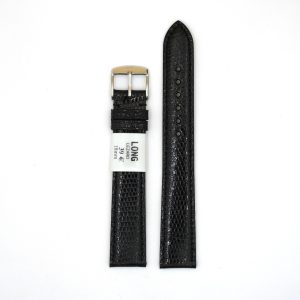 Bracelet de Montre en cuir lezard Noir - 18/16 mm - ZRC