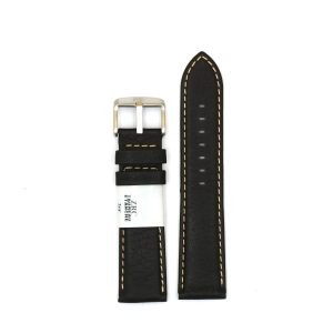 Bracelet de Montre en cuir taureau etanche Noir - 22 mm - ZRC