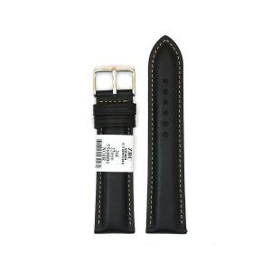 Bracelet de Montre en cuir veau etanche Noir - 22 mm - ZRC