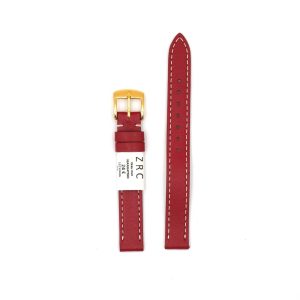 Bracelet de Montre en cuir veau Rouge - 12 mm - ZRC