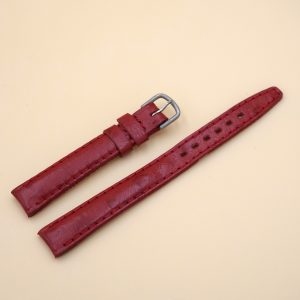 Bracelet en Veau Véritable 12 mm Rouge - Fabriqué en France - Taille XS