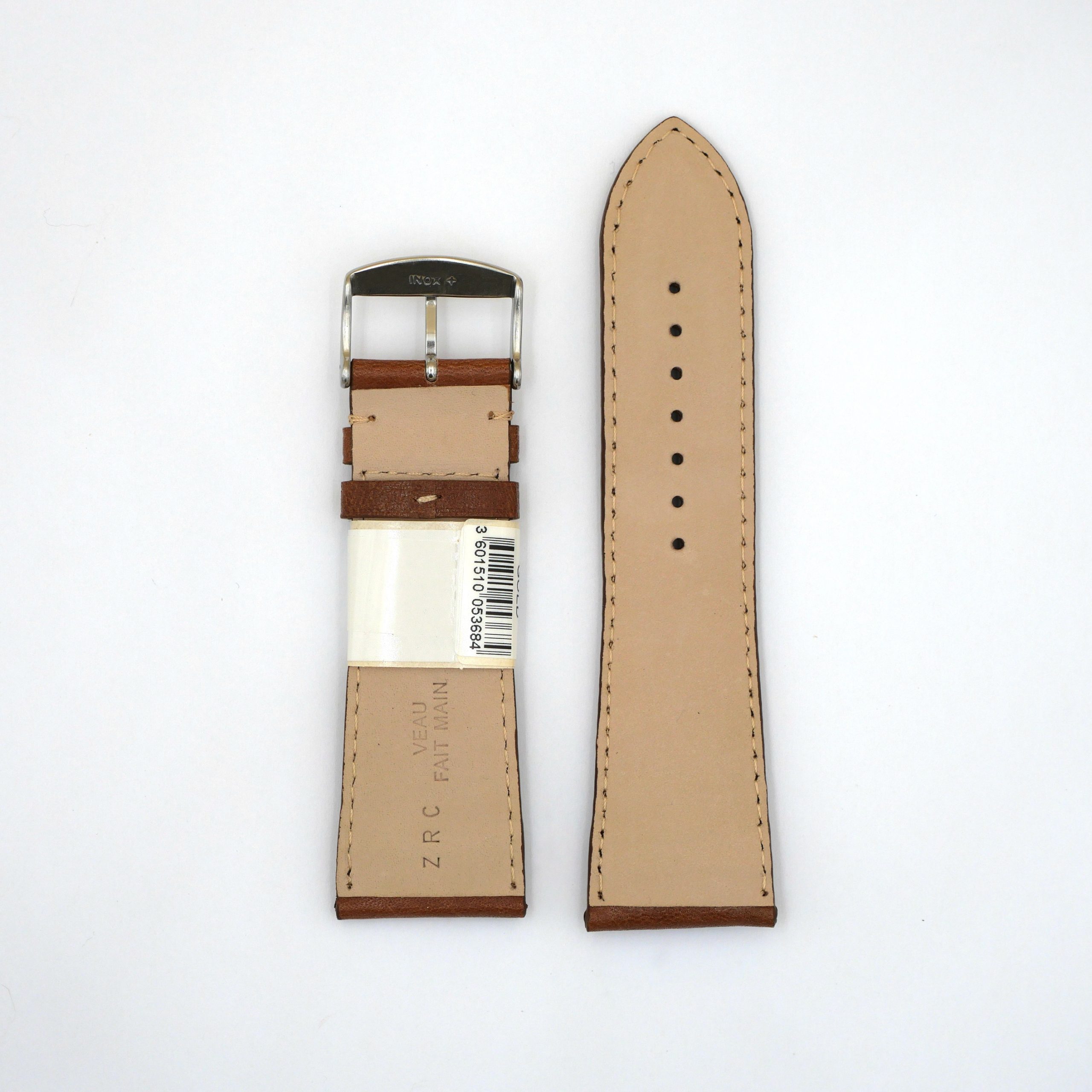 Bracelet de montre en cuir ZRC - 26 mm Marron clair – Image 2