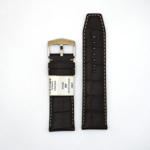Bracelet de montre en cuir alligator ZRC - 26 mm Marron