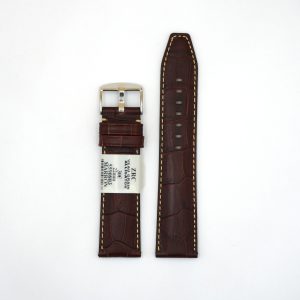 Bracelet de montre en cuir alligator ZRC - 22 mm Marron