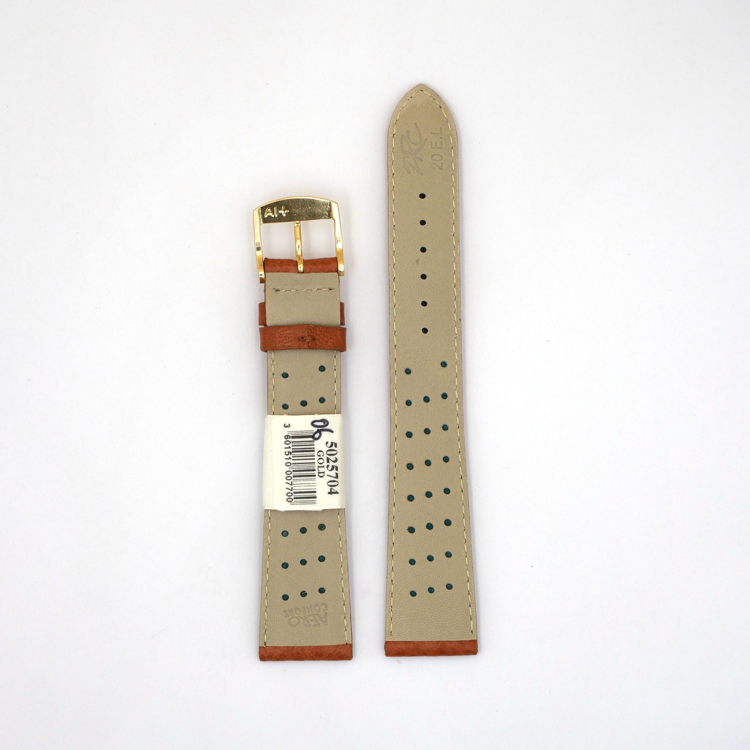 Bracelet de montre en cuir buffle Rochet - 20 mm Marron Long – Image 2