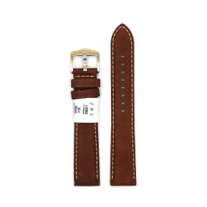 Bracelet de montre en cuir taureau ZRC - 20 mm Marron Long