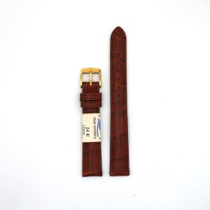 Bracelet de montre en cuir alligator ZRC - 14 mm Marron