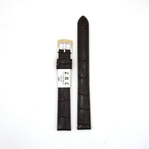 Bracelet de montre en cuir alligator ZRC - 14 mm Marron