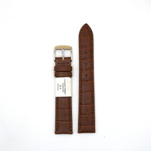 Bracelet de montre en cuir alligator ZRC - 18/16 mm Marron