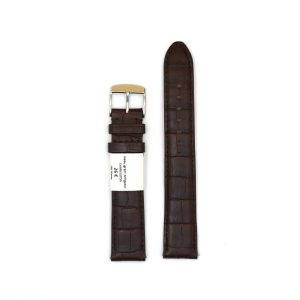 Bracelet de montre en veau grain alligator ZRC Charleston - 18/16 mm Marron