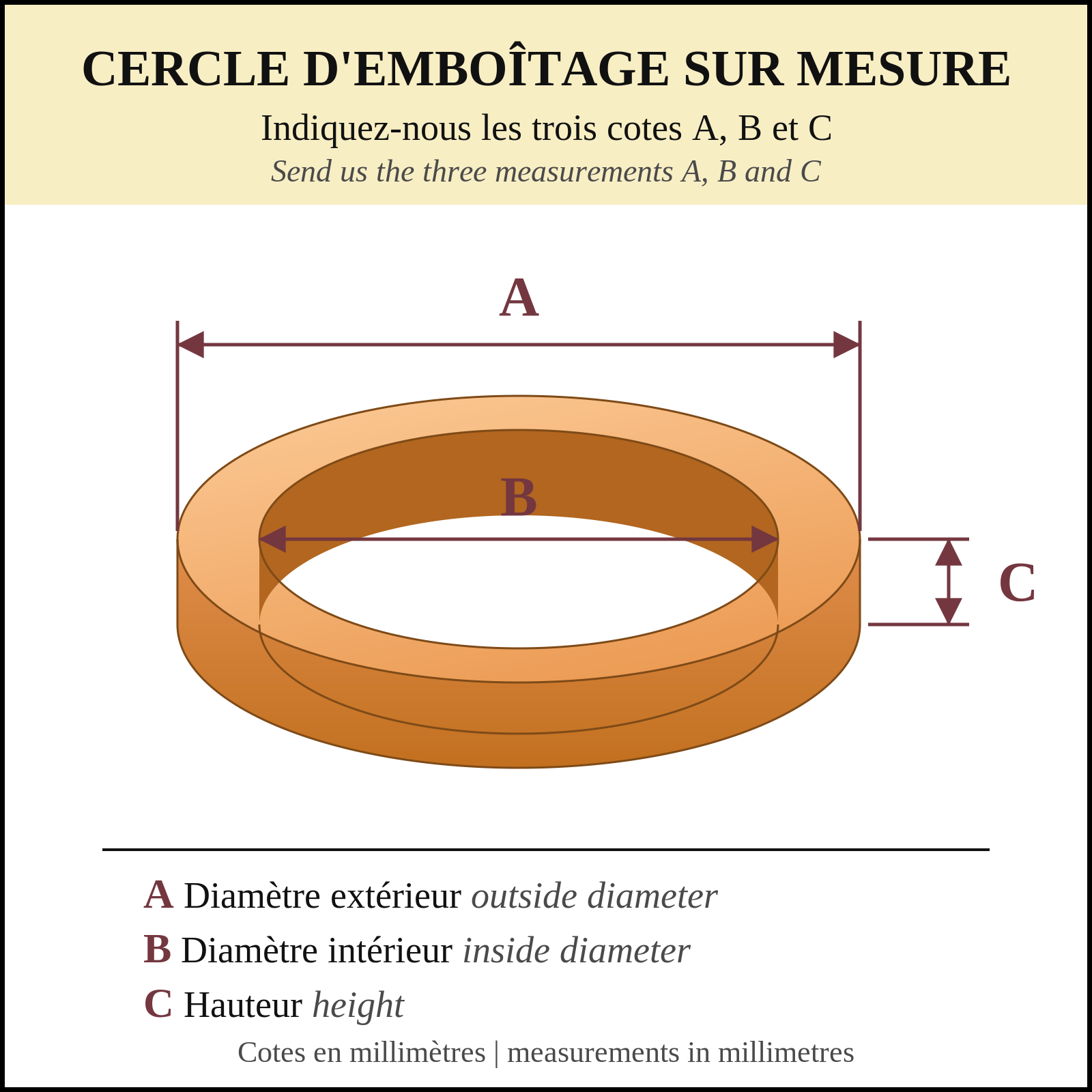 Cercle d'emboîtage sur mesure ETA, impression 3D – Image 2