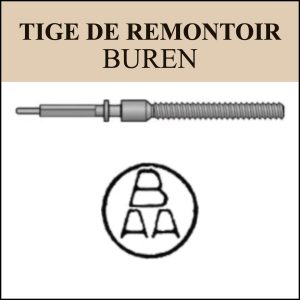N°401 Tige de remontoir Buren - Menu déroulant [NOS] Winding Stem