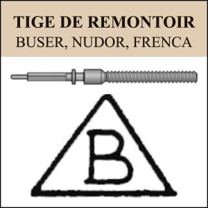 N°401 Tige de remontoir Buser, Nudor, Frenca - Menu déroulant [NOS] Winding Stem