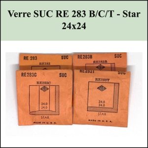 Verre montre SUC RE 283 B/C/T - Star 24x24 [NOS] (Watch crystal)