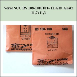 Verre montre SUC RS 108-10D/10T- ELGIN Gratz - 11,7x11,3 [NOS] (Crystal)