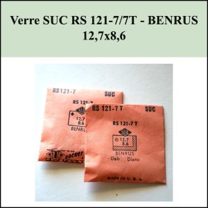 Verre montre SUC RS 121-7/7T - BENRUS - 12,7x8,6 [NOS] (Crystal)