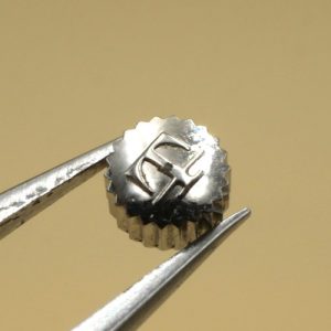 Couronne d'Origine TISSOT Ø4mm Ép 2,3mm Gris métal [NOS] Original watch crown