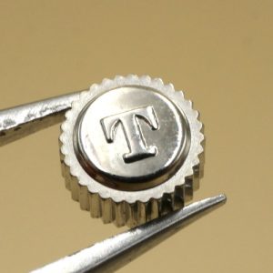 Couronne d'Origine TISSOT Ø5,5mm Ép 2,5mm Gris métal [NOS] Original watch crown