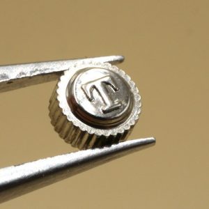 Couronne d'Origine TISSOT Ø3,5mm Ép 2mm Gris métal [NOS] Original watch crown
