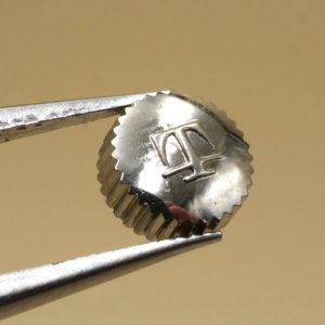 Couronne d'Origine TISSOT Ø5mm Ép 2,4mm Gris métal [NOS] Original watch crown