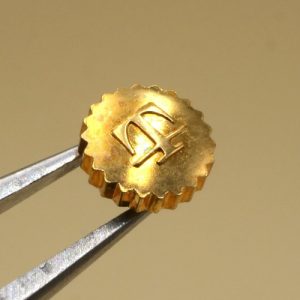 Couronne d'Origine TISSOT Ø4,5mm Ép 2,8mm Dorée [NOS] Original watch crown