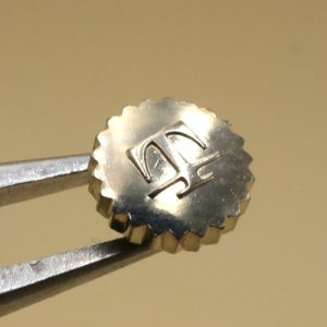 Couronne d'Origine TISSOT Ø4,5mm Ép 2,8mm Gris métal [NOS] Original watch crown