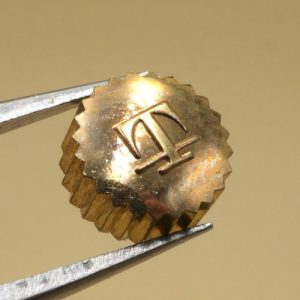 Couronne d'Origine TISSOT Ø6,5mm Ép 3,7mm Dorée [NOS] Original watch crown