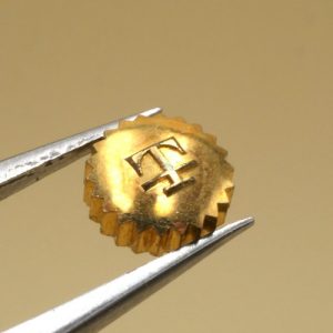 Couronne d'Origine TISSOT Ø6mm Ép 2,9mm Dorée [NOS] Original watch crown
