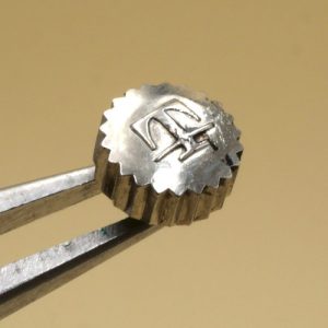 Couronne d'Origine TISSOT Ø4,5mm Ép 4mm Gris métal [NOS] Original watch crown
