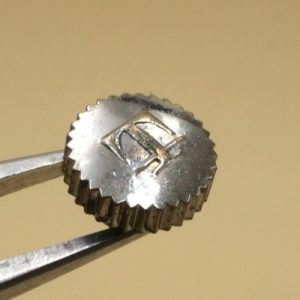 Couronne d'Origine TISSOT Ø6mm Ép 3,8mm Gris métal [NOS] Original watch crown