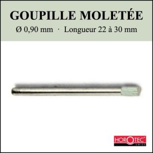 Goupille moletée - Ø0,90mm - Longueur 22 à 30mm