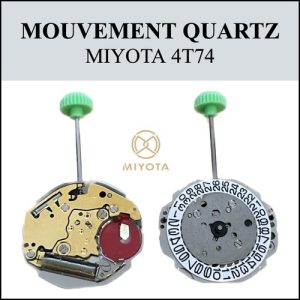Mouvement de montre Quartz 4T74 Date 3h [NOS] MIYOTA (Watch movement)