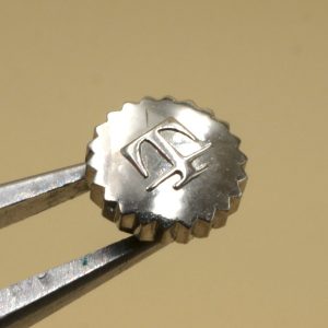 Couronne d'Origine TISSOT Ø4,5mm Ép 2,5mm Gris métal [NOS] Original watch crown