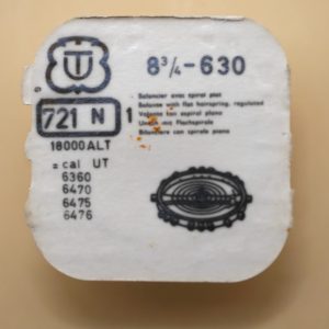 N°721 Balancier de montre UNITAS 630 6360 6475 6476 - 8¾" [NOS]