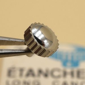 Couronne de montre étanche canon long Ø50 filetage 10 - Chromé [NOS]