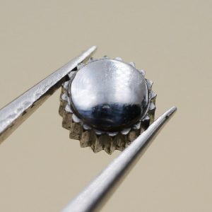 Couronne de montre étanche canon court Ø45  filetage 0,90 - Chromé [NOS]