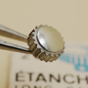 Couronne de montre étanche canon long Ø50 filetage 12 - Chromé [NOS]