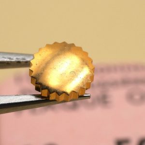 Couronne de montre anti poussière Ø50 filetage 1 - Plaqué or rose [NOS]
