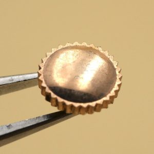 Couronne de montre anti poussière Ø55 filetage 0,90 - Plaqué or rose [NOS]