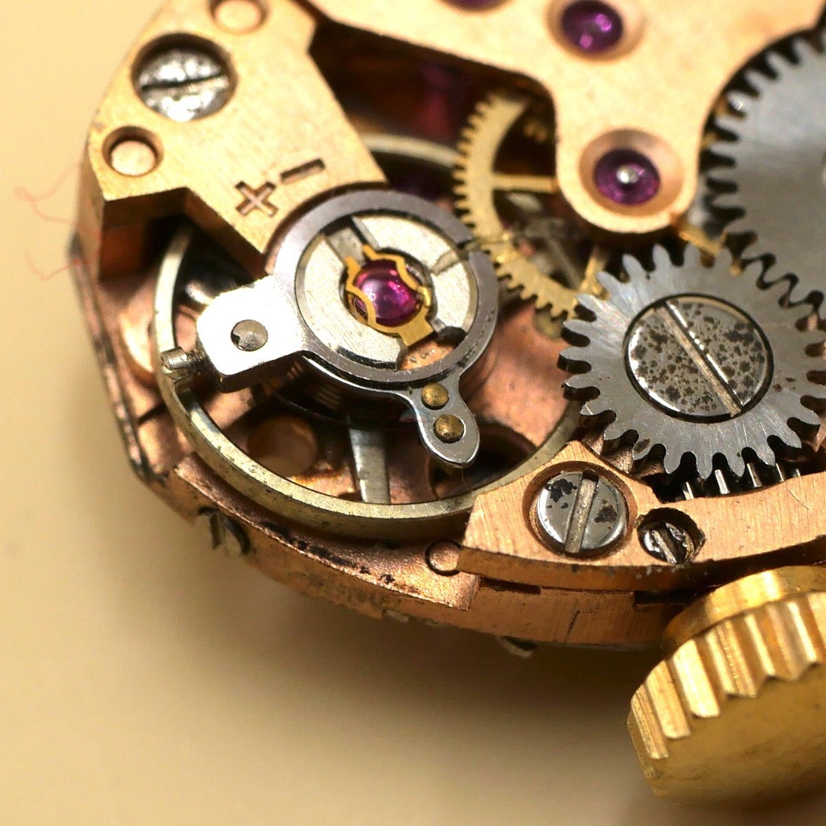 Mouvement pour pièces LANCO 500 Balance OK Working (watch movement for parts) – Image 3