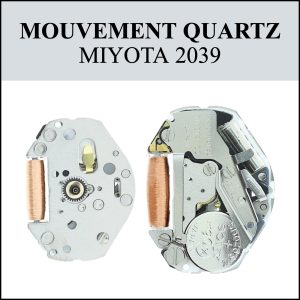 Mouvement de montre Quartz 2039 3 aiguilles [NOS] MIYOTA (Watch movement)