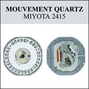 Mouvement de montre Quartz 2415 Date 3 aiguilles [NOS] MIYOTA (Watch movement)