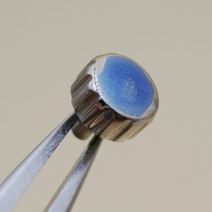 Couronne de montre Ø54 Ht 29 Filetage 0,90 Canon long Ø14, Gris métal [NOS]