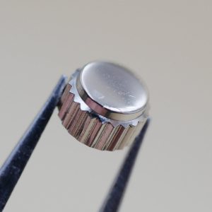 Couronne de montre Ø35 Ht 22 Filetage 0,90 à fleur, Gris métal [NOS] Watch crown