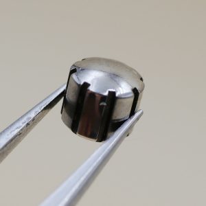 Couronne de montre Ø49 Ht 44 Filetage 0,90 à fleur, Gris métal [NOS] Watch crown