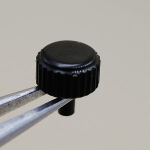 Couronne de montre Ø45 Ht 25 Filetage 0,90 Canon long Ø13, Noir [NOS]