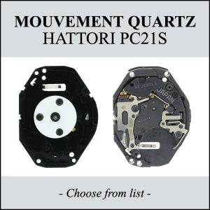 Mouvement de montre Quartz PC21S Menu déroulant [NOS] HATTORI (Watch movement)