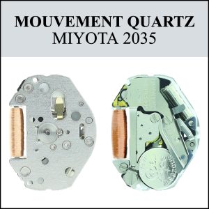Mouvement de montre Quartz 2035 3 aiguilles [NOS] MIYOTA (Watch movement)